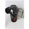 Image 3 : (4) Various Food Canisters/ Sugar Containers, (6) Various Cooking Utensils, Soup Ladles, Potato Mash
