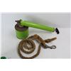 Image 3 : Vintage Hand Pump Sprayer, (2) Container w/ Various Items, Misc.