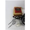 Image 2 : Sunbeam Mixmaster Mixer w/ Grinder Attachment And Porcelain Bowls- As Is