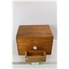 Image 1 : Wooden Dove Tailed Instrument Box, 14'' x 10'' x 9'' Vintage Wooden Cheese Box, 3.5'' x 8'' x 3''