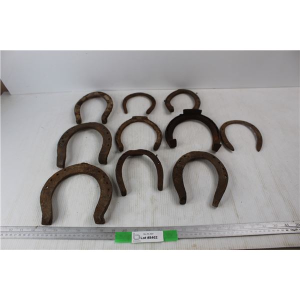 (10) Vintage Horse Shoes Various Sizes