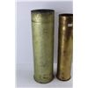 Image 2 : (2) Brass Military Shell Casings 75mm and 105mm