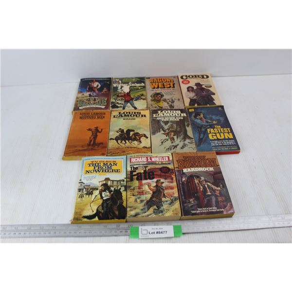 (11) Various Western Books, Wagons West, The Fastest Gun, Misc.