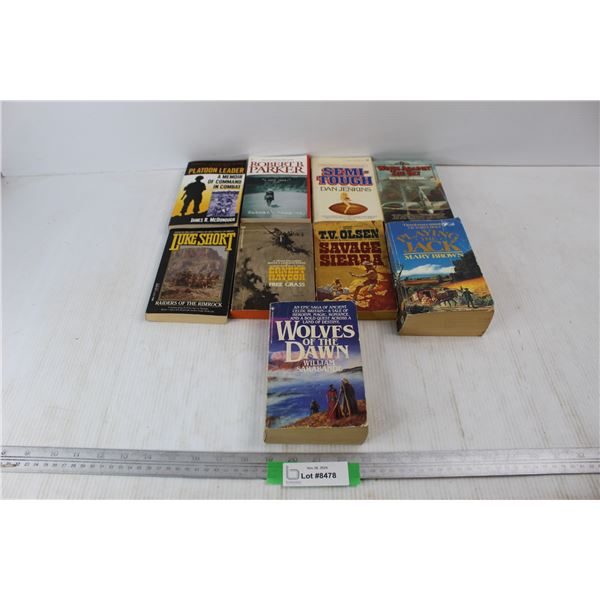 (11) various Books, Wolves Of The Dawn, Wings Against The Sky, Misc.