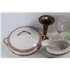 Image 4 : Lot Of Various Items, Fenton Gravy Boat w/ Serving Bowl w/ Lid, (3) Picture Frames, Misc.
