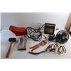 Image 10 : Turbo 6 Battery Charger, Rubber Hammer, 4 Way Crimping Pliers, Desk Fan and Misc.