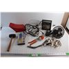 Image 1 : Turbo 6 Battery Charger, Rubber Hammer, 4 Way Crimping Pliers, Desk Fan and Misc.