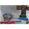 Image 5 : Bunny Basket, Kids Books, Cross Wall Decor, Knitting Needles and Badminton Set