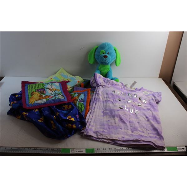 Baby Room Decor, (2) Shirts and a Plush Toy