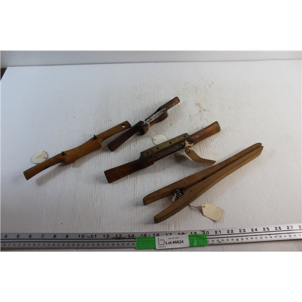 Wooden Tongs and Spoke Shaves