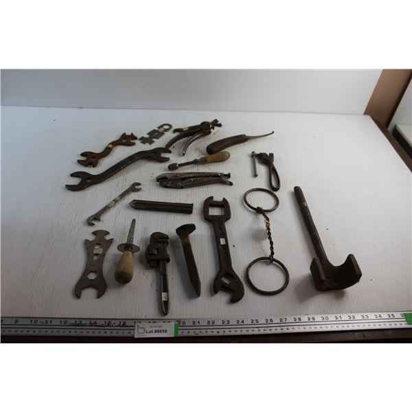 Multi Wrenches, Pliers, Plumber's Wrench and Chisels