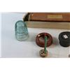 Image 4 : Tinker Toy, Candle Holder, Glass Insulator, Wrench and Piano Rolls