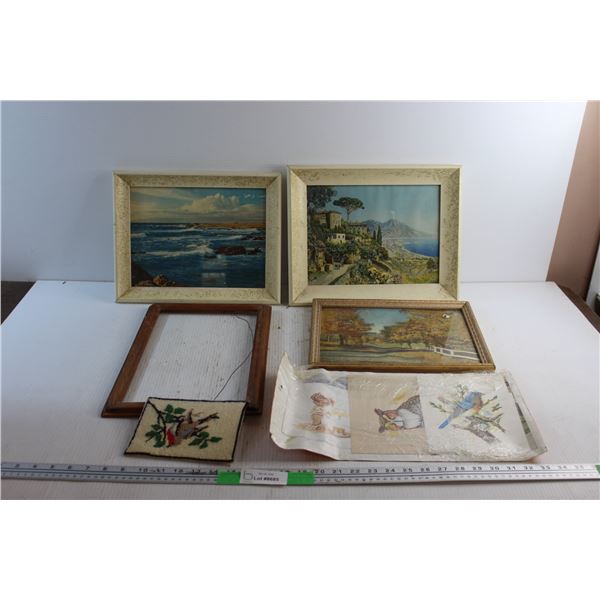 Embroidery Art, Framed Pictures and Picture Frame