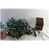 Image 3 : Christmas Tree Lights - As Is, Can of Pure Metal - Sealed, Freshaire Fan - Tested and Book Holder