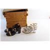 Image 5 : Vintage Wooden Crate with Lid and (2) Pairs of Ladies Heels - Size 6