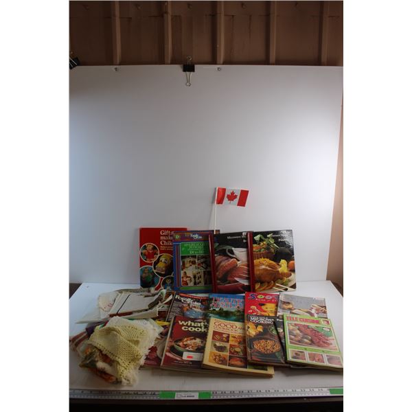 Canadian Flag, (10+) Books - Cookbooks, Beautiful Australia & The History of John F Kennedy, Kitchen
