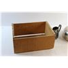 Image 3 : Vintage Wooden Crate, Silver Creamer and Vintage Gas Lantern