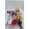 Image 2 : *Baby Toys, Scrub Top, Plastic Utensils, Ribbon, (2) Pillowcases, Sweater, Misc.