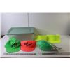 Image 1 : (4) Neon Hats, Plastic Football, Plastic Tub