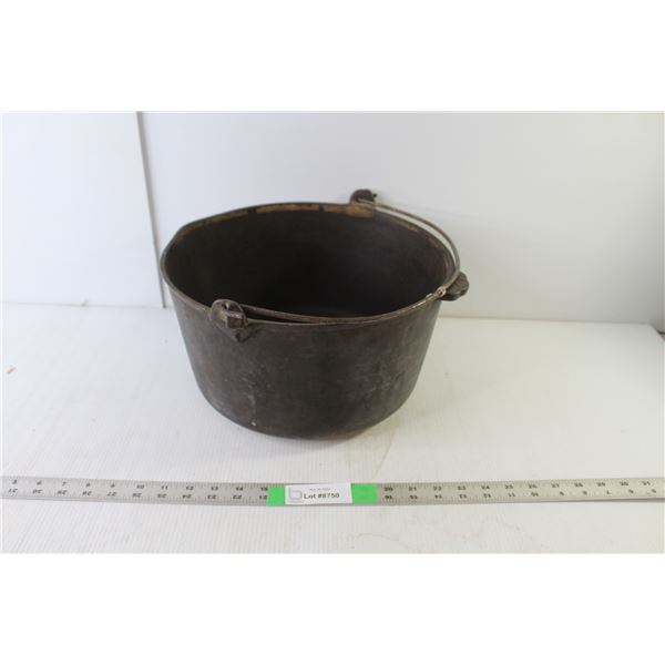 Cast Iron Pot, 7" Tall x 14" Wide