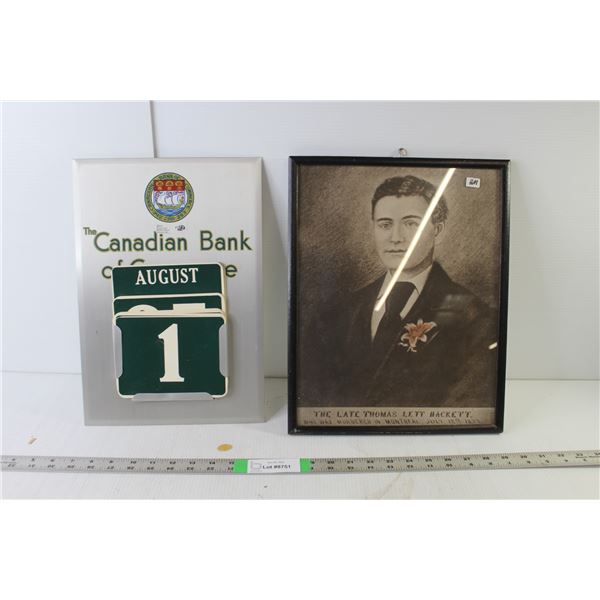 Calendar, Thomas Lett Hacket Photograph