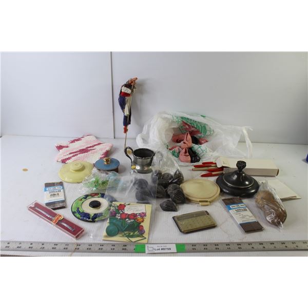 Vintage Lot- Doll Shoes, Shell Soaps, Misc.