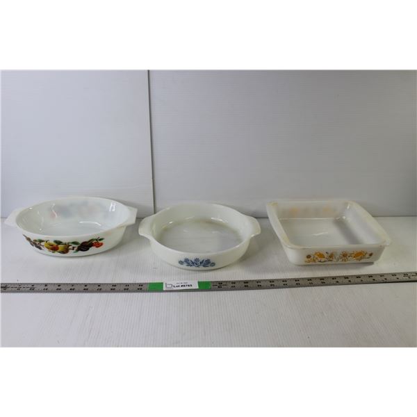 (3) Glass Casserole Dishes