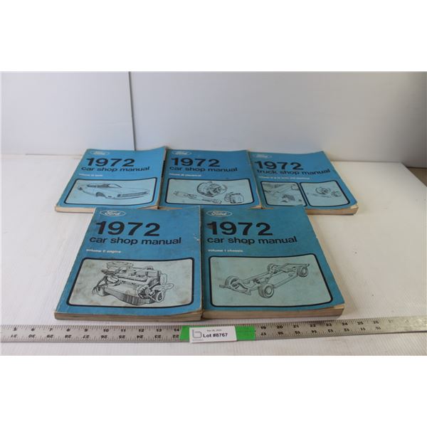 (5) Ford 1972 Shop Manuals