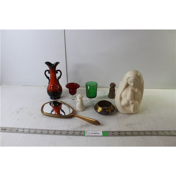 Mary Figurine, Mirror, Misc.-As Is