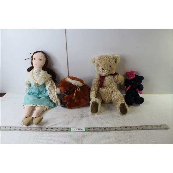 (4) Stuffed Animal/ Doll Lot