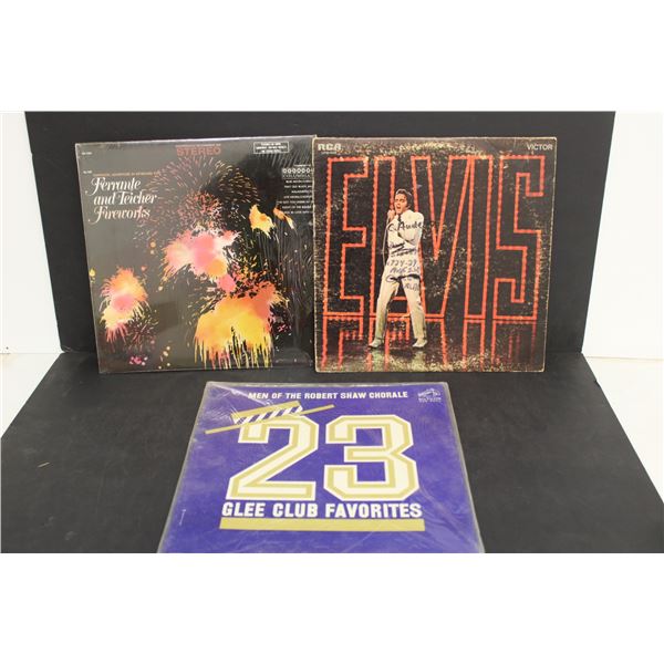 (3) Records, - 1 is Elvis