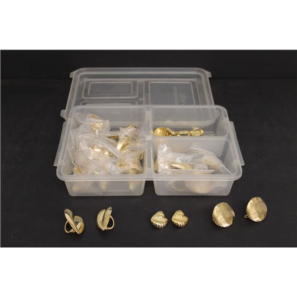 Gold Colored Broaches & Tray