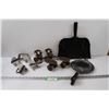 Image 1 : Vintage Roller Skates (Metal, Some Wear), Vintage Skates, Cast Waffle Maker (Some Wear), Dust Pan