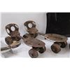 Image 2 : Vintage Roller Skates (Metal, Some Wear), Vintage Skates, Cast Waffle Maker (Some Wear), Dust Pan