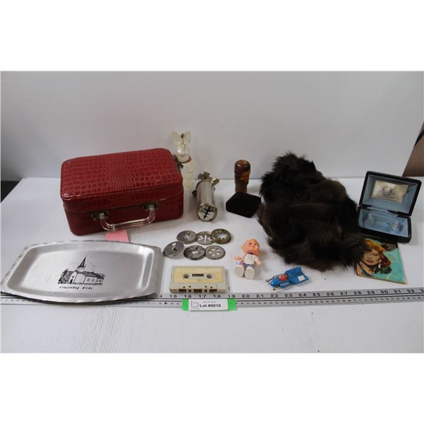 Fur Pieces, Icing Utensil, Vintage Makeup Case & Perfume, Misc.
