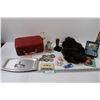 Image 1 : Fur Pieces, Icing Utensil, Vintage Makeup Case & Perfume, Misc.