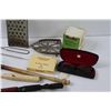 Image 4 : Vintage Kitchen Utensils (Assorted), Reading Glasses, Sat Iron Trivet, Misc.