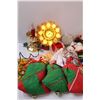 Image 2 : Christmas Lot: Tree Toppers, Glass Ornament Balls, Bell Decor, Assorted Decor