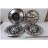 Image 1 : (4) Vintage Hub Caps: Dodge, Pontiac, Chevy - As Is