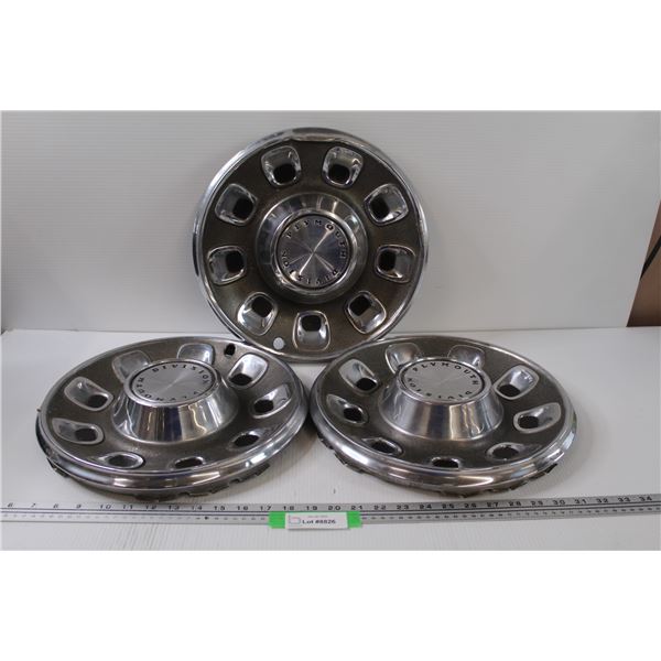 (3) Plymouth Vintage Hub Caps - As Is
