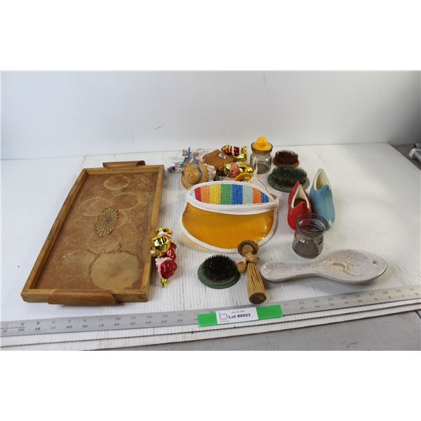 Tray, Hat, Ceramic Boots, Misc.