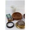 Image 2 : (3) Wooden Bowls, Keg Tap, Match Box