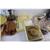 Image 3 : Trays, Clock - As Is, Bag, Oil Lamp, Misc.