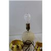 Image 3 : Lamp - tested Powers On, (2) Cream And Sugar, Tray, Vase, Misc.