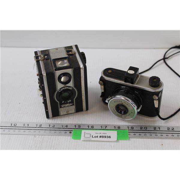 (2) Vintage Cameras: Coronet & Kodak - As Is