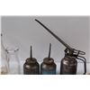 Image 3 : (4) Vintage Oil Cans & (2) Milk Jug Glass Bottles