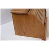 Image 3 : Wood Bread Box - 18" x 9" x 8" - Missing Wood Screw Button Cover