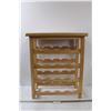 Image 1 : * Wooden Wine Rack w/Removable Top Tray - 22" x 11" x 25"