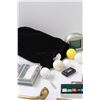 Image 4 : Golf Lot: Plastic Golf Balls in Bag, Picks in Bag, Mini Desk Golf Set, Bottle Openers, Misc.