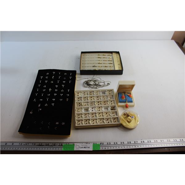 Rings, Necklaces, Earrings and Tie Clip